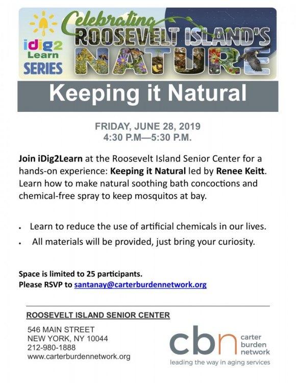 June 28th, Keeping It Natural, iDig2Learn at CBN/RI Senior Center June 28th, Keeping It Natural, iDig2Learn at CBN/RI Senior Center